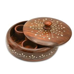 <b>ROUND</b> SPICE <b>BOX</b> WOODEN FROM INDIAN MANUFACTURER WHOLESALE RATE Wholesale Boutique Supplier Factory Direct Low MOQ 2026 Trend - Product Image 4