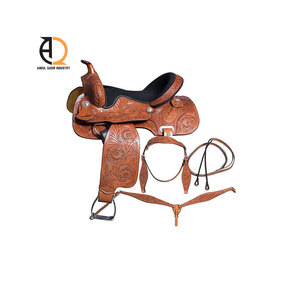 Kit complet de selle anglaise pour cheval, équipement d'équitation, selle en cuir - Product Image 1