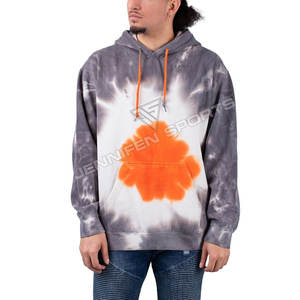 เสื้อฮู้ดดี้โอเวอร์ไซส์ยูนิเซ็กซ์คุณภาพสูงสำหรับผู้ชาย ลายมัดย้อม  โลโก้สั่งทำได้ เนื้อผ้าหนา 100% คอตตอน ระบายอากาศได้ดี แห้งเร็ว เหมาะสำหรับฤดูหนาว - Product Image 1