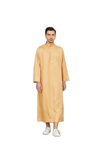 Modest Khimar Thobr Abaya Embroidery Long Sleeve Muslim Clothing Saudi Jubba Arab Kaftan Thobe Long Dress <b>Robe</b> <b>Men</b> <b>Silk</b> Made - Product Image 3