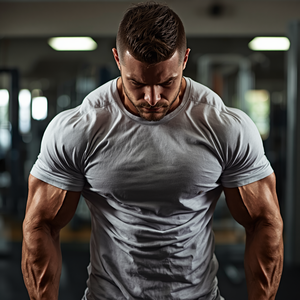Bodybuilding T Shirt <b>Men</b> Gym Fitness Cotton <b>Stretch</b> Workout Tee Athletic Training Top with OEM ODM Customization - Product Image 4