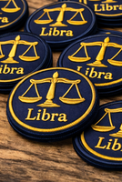 Patch brodé Zodiaque Libra 10 couleurs, thermocollant/à coudre, motif astrologique (2,5 pouces chacun)