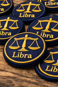 Libra Zodiac Embroidered <b>Patch</b> 10 Colors, Iron-<b>On</b>/<b>Sew</b>-<b>On</b>, Astrology Design (2.5 inch Each) - Product Image 2