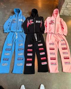 Conjunto de Chándal Urbano Personalizado de Moda para Hombre, Sudadera con Capucha y Pantalones Deportivos con Bordado Gráfico, Fabricante de Chándales de Felpa de Algodón - Product Image 4