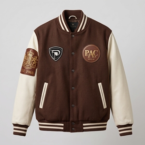 Dumela Custom <b>Varsity</b> <b>Bomber</b> <b>Jacket</b> <b>Men</b> Embroidered Regular Fit Winter Outerwear Windproof OEM Service - Product Image 1