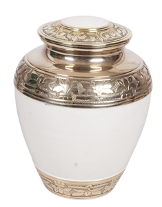 Finition blanche Urne funéraire de style classique pour la décoration intérieure Nouveau design Urne funéraire pour souvenirs avec design poli au prix de gros - Product Image 1