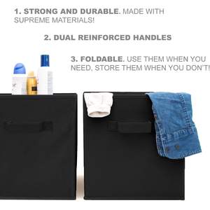 Paniers de rangement en tissu unique fabriqués au Vietnam pour accessoires techniques - Product Image 1