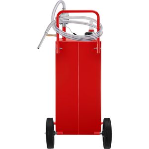 35 galloni di carburante benzina rossa Caddy con 4 ruote di trasferimento manuale pompa serbatoio di stoccaggio Diesel per auto tosaerba ATVs barche più - Product Image 1