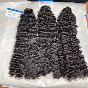 Tendance du moment : Lots de cheveux bouclés bruts birmans, extensions de cheveux humains vietnamiens Remy doublement étirés, couleur naturelle, fournisseur - Product Image 1