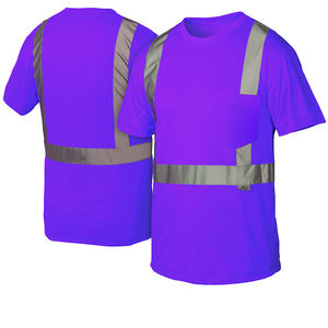 T-shirt de sécurité réfléchissant haute visibilité, nouveau modèle élégant, 100% polyester, vêtements de travail pour la sécurité routière, polo T-shirt - Product Image 4