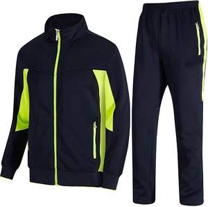 STALWART IMPEX Men's Color Blocking Tracksuit Full Zip <b>Jacket</b> Side Pockets Matching Pants Sporty <b>Winter</b> Wear Regular Fit 100% - Product Image 5