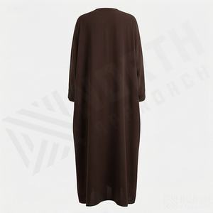 ชุดอาบายะห์มุสลิมแบบใหม่หรูหรา แขนทรงค้างคาว ติดกระดุมด้านหน้า ดีไซน์เปิดด้านหน้า เรียบร้อย สไตล์อิสลาม - Product Image 2