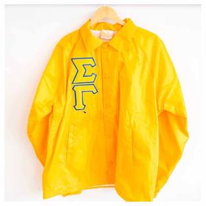 Veste de coach grecque personnalisée imperméable coupe-vent pour équipes scolaires, universitaires, sororités, fraternités et groupes, vente en gros - Product Image 1