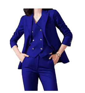 Comfortable wedding wear <b>suits</b> Polyester blazers dress pant Plain formal business tuxedo Two pieces women's <b>suit</b> sets - Product Image 4