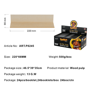 Wholesale Honeypuff Modern Square Super Size 66x220mm Pink Natural Wood Pulp <b>Rolling</b> Paper Manual Roll Pack for Smoking - Product Image 2