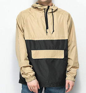Men's Hooded Waterproof Polyester <b>Jacket</b> Solid Color Casual Zipper Closure Regular Fit Windbreaker <b>Jackets</b> - Product Image 5