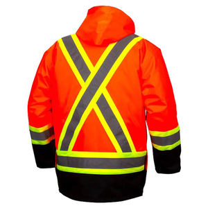 Chaqueta Impermeable y Elegante con Chaleco Reflectante, Chaqueta de Seguridad de Forro Polar Cálido, Chaqueta de Alta Visibilidad para la Seguridad Diurna - Product Image 4