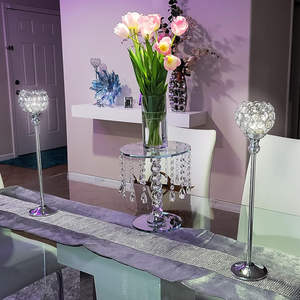 Porte-bougie artisanal design pour maisons modernes, décorations d'événements de Noël, ensemble de 2 candélabres - Product Image 2