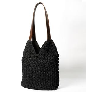 Bolso Tote de Rafia Marroquí Hecho a Mano, Tendencia 2026, con Asas de Cuero, Bolso de Hombro de Paja Tejida, Bolso de Playa Ecológico para Verano - Product Image 1
