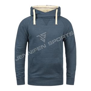 100% Cotton Outdoor Terry Fleece Pullover <b>Hoodie</b> with <b>Fur</b> Lining French Terry Winter Fleece for Inside Wear - Product Image 1