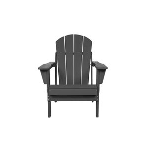 Adirondack Chair Set with Side <b>Table</b> 3-Piece <b>Folding</b> Gray <b>Garden</b> Furniture Includes 2 Chairs and 1 <b>Table</b> - Product Image 2