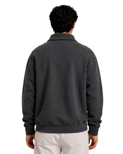 Charcoal Gray <b>Men</b> Oversized Quarter Zip Sweatshirt <b>Pullover</b> Fleece Long Sleeve Casual Streetwear Sweater Custom Heavy Cotton Top - Product Image 2