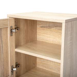 Burlywood FCH 40*30*55cm Particleboard Rattan Single Door Bedside Cabinet 1pc <b>Nightstand</b> - Product Image 5