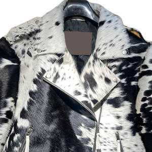 Chaqueta Clásica de Cuero Genuino para Hombre, Chaqueta de Motociclista de Piel de Vaca Auténtica con Bolsillos, Chaqueta de Invierno Resistente - Product Image 5