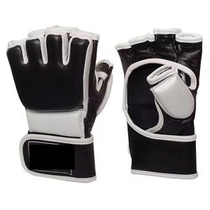 Nouveaux gants de boxe MMA en cuir épaissi pour adultes, respirants, à lacets, pour l'entraînement Sanda, triple doublure intérieure, personnalisables - Product Image 1