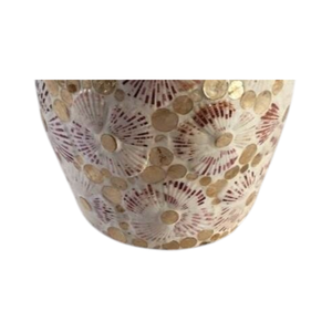 Timeless Geometric Mother of Pearl Decorative Vase - Product Image 3