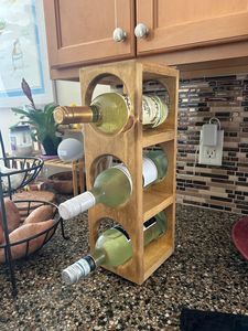 Soporte para Botellas de Vino de Madera Hecho a Mano, Ecológico, Diseño Vintage para Almacenamiento en Encimera, Exhibición Decorativa de Botellas para Hogar, Cocina y Bar - Product Image 6