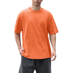 Camisetas Extra Grandes Estéticas para Hombre, con Logotipo Personalizado, Corte Holgado, Hombros Caídos, Estilo Retro Urbano, Camisetas de Moda para Hombre - Product Image 2