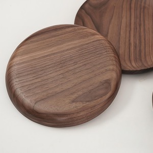 Modern Japanese Style Walnut Wood Dessert <b>Plate</b> Solid Wooden <b>Disposable</b> Fruit <b>Plate</b> and Dish for Parties - Product Image 3