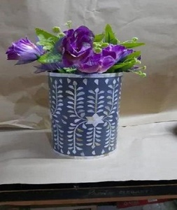 Macetas Duraderas y Resistentes con Incrustaciones Únicas de Hueso Talladas a Mano, Ecológicas, Bonitas, Modernas, de Estilo Tradicional, para el Hogar y Eventos - Product Image 4