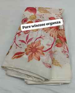 Tela de Organza Floral de Rayón/Poliéster, Secado Rápido, Tacto Ultra Suave, 70gsm, 43/44" de Ancho, para Vestidos y Trajes de Mujer - Product Image 1