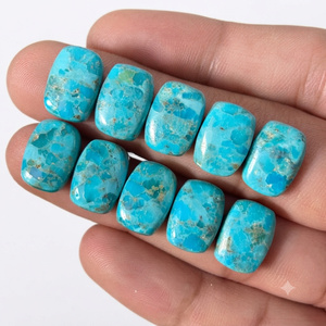 Turquesa azul Mohave, cabujón largo en forma de cojín, piedra preciosa suelta para la fabricación de joyas - Product Image 2
