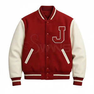 ราคาขายส่ง เสื้อแจ็คเก็ต Letterman คุณภาพพรีเมียมสำหรับผู้ชาย ระบายอากาศได้ดี ผ้าแคนวาสสำหรับฤดูหนาว ผ้าฝ้าย 100% โลโก้ด้านหน้าปรับแต่งได้ บริการ OEM - Product Image 2