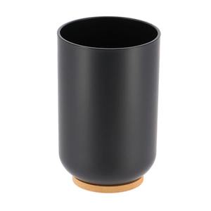 Juego de baño de diseño en negro y madera para la organización diaria de la higiene, habitaciones de hotel y decoración contemporánea del hogar. - Product Image 3