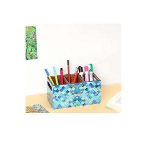 ที่ใส่ปากกาทรงสี่เหลี่ยมแบบฝังกระดูก ดีไซน์โดดเด่น งานแฮนด์เมด สำหรับวางบนโต๊ะทำงานและโต๊ะอาหาร ราคาประหยัด โดย barkah star - Product Image 1