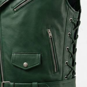 เสื้อกั๊กหนังแท้ NAI-5083A สำหรับนักขี่มอเตอร์ไซค์ ขายส่ง คุณภาพสูงสุด แฟชั่นเสื้อแจ็คเก็ตมอเตอร์ไซค์ อุปกรณ์ป้องกันการขับขี่ สีตามสั่ง - Product Image 5