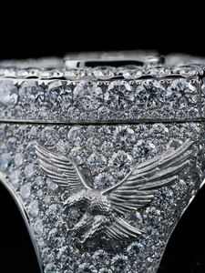 Anillo de Plata 925 con Incrustaciones de Moissanita y Baño de Rodio, Estilo Hip Hop, para Jugadores de Alto Nivel, Joyería para Boda o Compromiso - Product Image 3