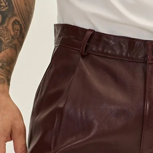 Shorts en cuir confortables pour hommes, style camouflage uni brodé, imperméables, anti-plis, respirants, style urbain, vente en gros - Product Image 6