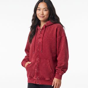Sweat-shirt à capuche zippé marron pour femme, avec poches, veste décontractée à manches longues, sweat-shirt uni pour femme - Product Image 2