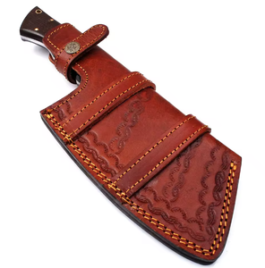 Couteau de boucher professionnel LEGACY BLADES en acier Damas fait main, manche ergonomique en bois, couteau de cuisine traditionnel - Product Image 5