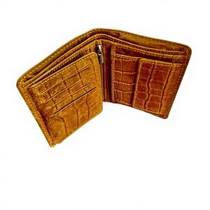 Natural Eco-Friendly Cow Calf <b>Leather</b> <b>Men's</b> <b>Wallet</b> Waterproof Embroidery Letter Decoration Fashion Open Short Length Export - Product Image 1