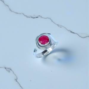 Fabulosos Anillos de Plata con Piedras Preciosas de Rubí, Buen Diseño, Plata de Ley 925, Anillos Hechos a Mano, Precio al por Mayor, Joyería de Plata - Product Image 2