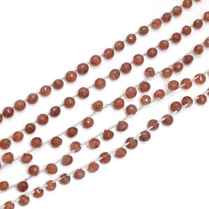 Belle forme d'oignon à facettes en quartz de cuivre naturel 8 pouces 8x8 8x8.5mm brin de perles de pierres précieuses de qualité supérieure pour la fabrication de bijoux élégants - Product Image 3