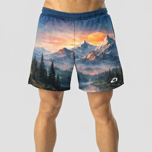 Shorts d'été décontractés pour hommes à imprimé sublimation, légers, avec cordon de serrage à la taille, séchage rapide, pour les vacances, vente en gros - Product Image 4