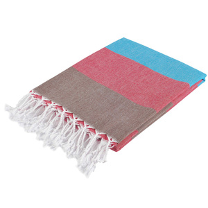 Serviettes de plage rayées écologiques personnalisées en gros, avec logo imprimé sur mesure, en coton turc, sans sable, de luxe, serviettes de bain personnalisées - Product Image 4