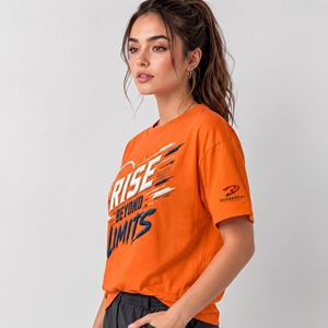 Camiseta de Algodón Suave para Mujer con Estampado Gráfico en Relieve, Estilo Urbano, Cómoda, Holgada, para Uso Diario - Product Image 5